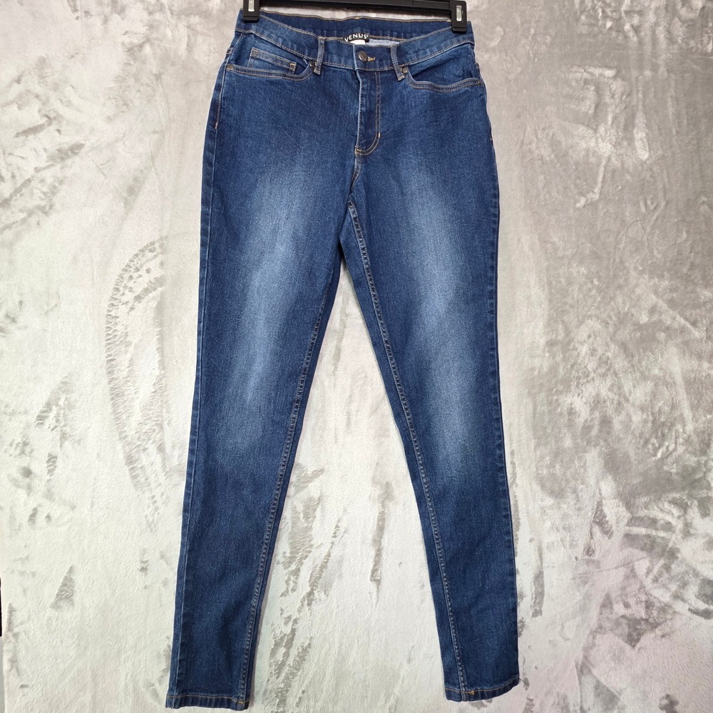 Venus Womens Skinny Jeans Dark Wash Stretch Denim Size 8L Long